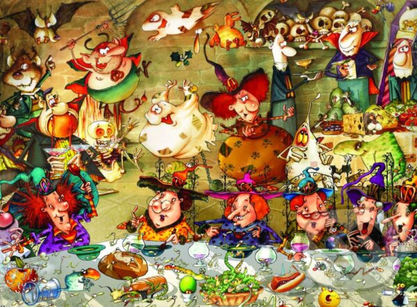Levně François Ruyer - Witches - Lunch - puzzle z kategorie Umelecké