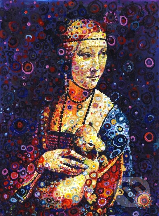 Levně Leonardo da Vinci: Lady with an Ermine, by Sally Rich - puzzle z kategorie Umelecké