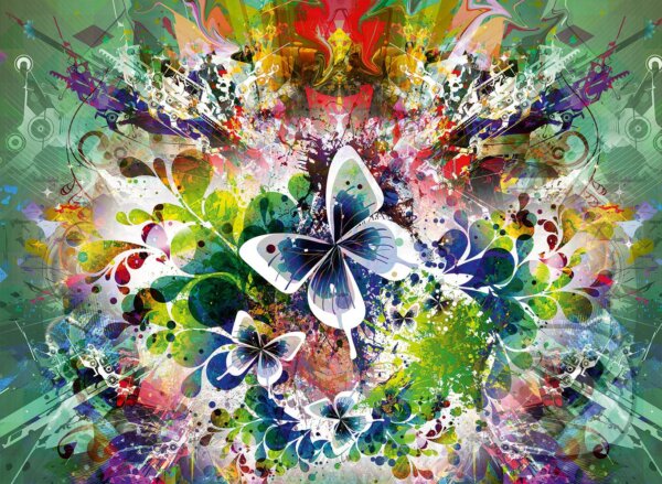 Levně Spring Flowers and Butterflies - puzzle z kategorie Umelecké