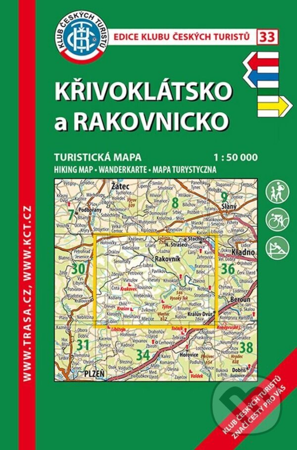KČT 33s. Křivoklátsko, Rakovnicko, Klub českých turistů, 2015