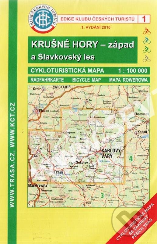 Levně KČT C 1 Krušné hory západ, Slavkovský les cyklomapa