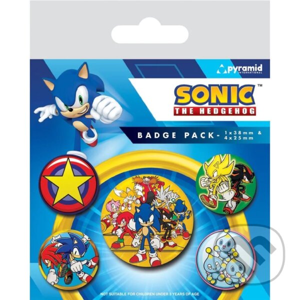 Levně Sada odznakov Sonic - Speed Team