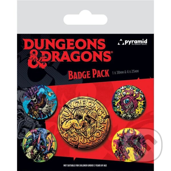 Levně Sada odznakov Dungeons & Dragons - Beastly