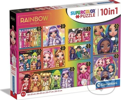 Levně Rainbow High 10v1 - puzzle z kategorie 15 – 60 dielikov