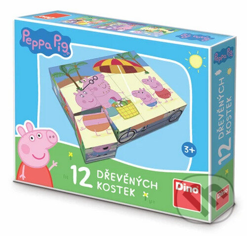 Dino kostky Peppa pig 12 ks