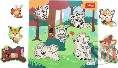 Levně Dřevěná vkládačka Les - puzzle z kategorie Maxi dieliky