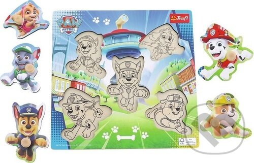 Levně Dřevěná vkládačka Tlapková patrola - puzzle z kategorie Maxi dieliky