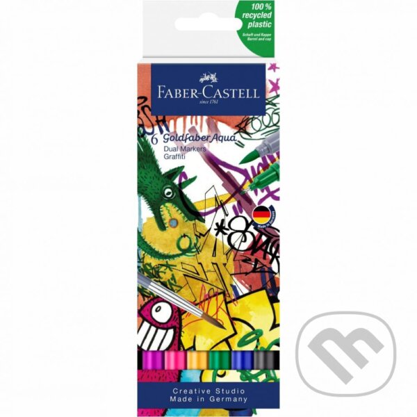 Levně Popisovače Goldfaber Aqua Dual set 6 kusov Graffiti
