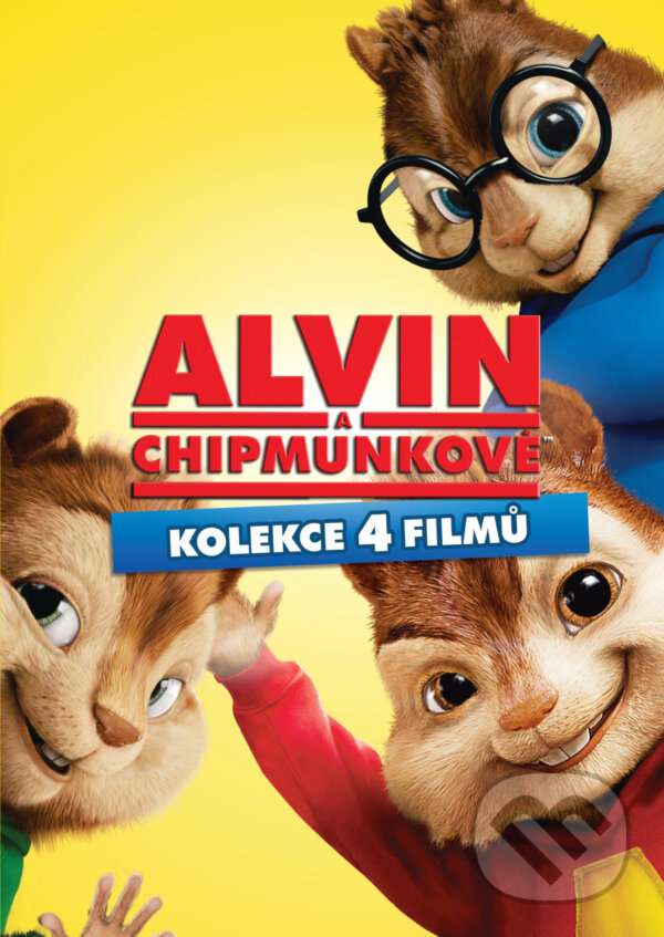 Levně Alvin a Chipmunkové kolekce 1.-4. (4DVD) - film z kategorie Rodinné a vianočné komédie