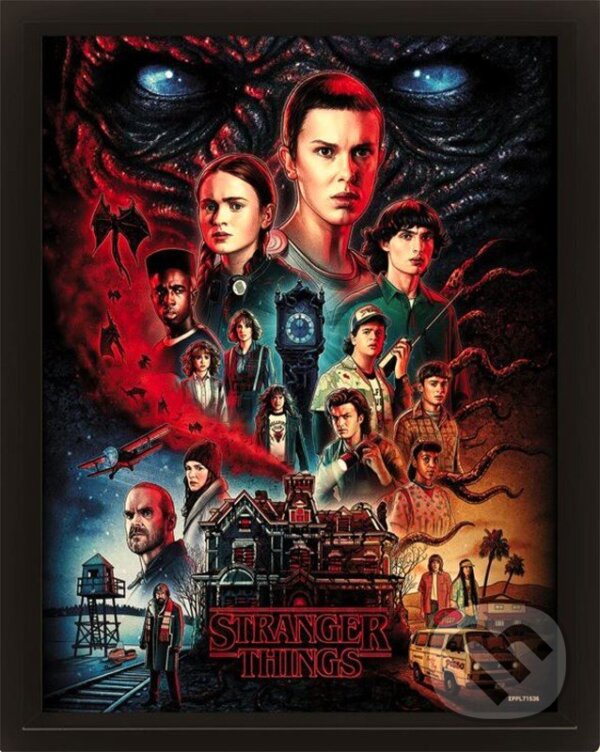 Levně Zarámovaný obraz Stranger Things 4 - Vecna 3D
