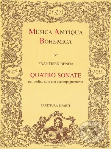 Levně Quattro sonate - František Benda - kniha z kategorie Noty