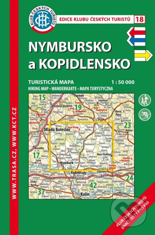 Levně Nymbursko a Kopidlnsko 1:50 000 (KČT 18 5. vydání 2022)
