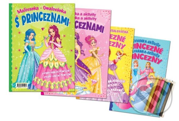 Levně Princezné/Princezny: Maľovanka + aktivity - komplet - kniha z kategorie Omaľovávanky