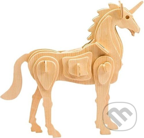Levně Jednorožec (Dřevěné 3D puzzle) - puzzle z kategorie 60 – 300 dielikov