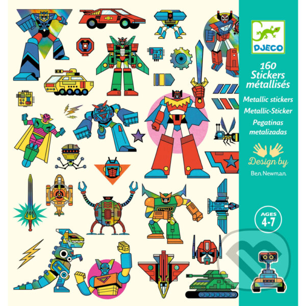 Samolepky: Roboti (160 ks)