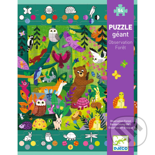 Puzzle: Obrovské puzzle: Objavovanie lesa (Djeco). Djeco, 2023