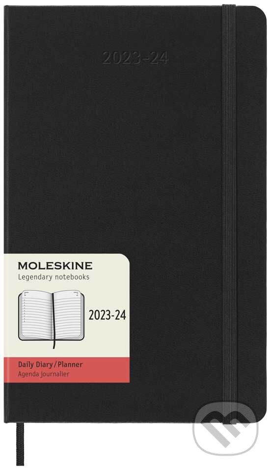 Moleskine – 18-mesačný čierny denný diár 2023/2024, Moleskine, 2023
