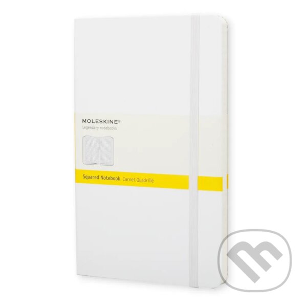 Levně Moleskine – biely zápisník (malý, štvorčekový, pevná väzba)