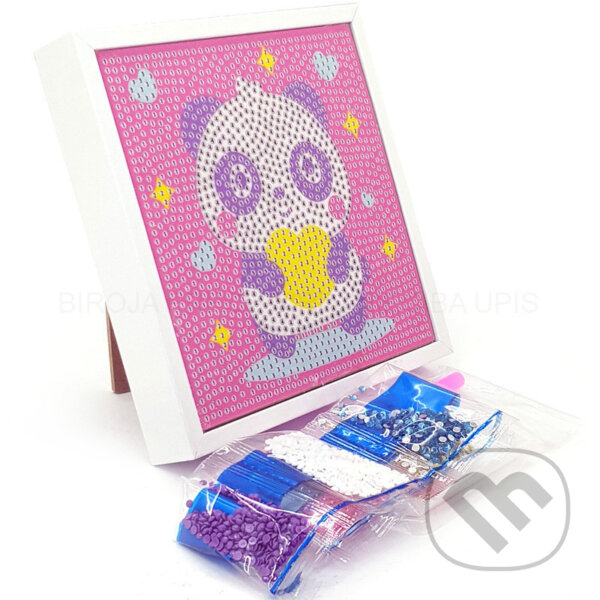 Levně Diamantové malování - Panda 15 x 15 cm