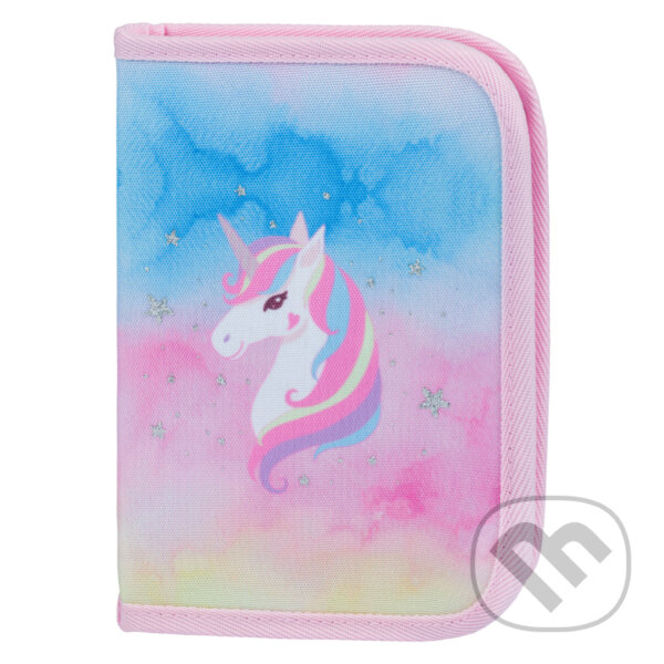 Levně Školní penál klasik Baagl Rainbow Unicorn (dvě chlopně)