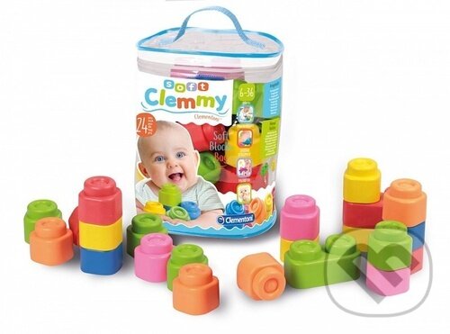 Levně Soft Clemmy - sada 24 měkkých kostek v plastové tašce - hra z kategorie Stavebnice