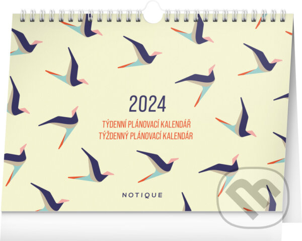 Stolní Týdenní plánovací kalendář Ptáčci /stolový Týždenný plánovací kalendár Vtáčiky 2024, Notique, 2023