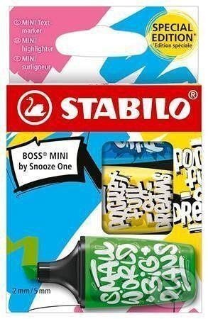 Levně STABILO BOSS MINI by Snooze One (modrá, žlutá, zelená)