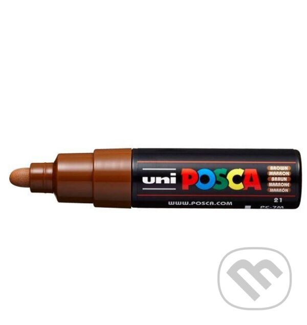 Levně Posca akrylový popisovač PC-7M, 4,5 - 5,5 mm, hnědá (s kulatým silným hrotem)