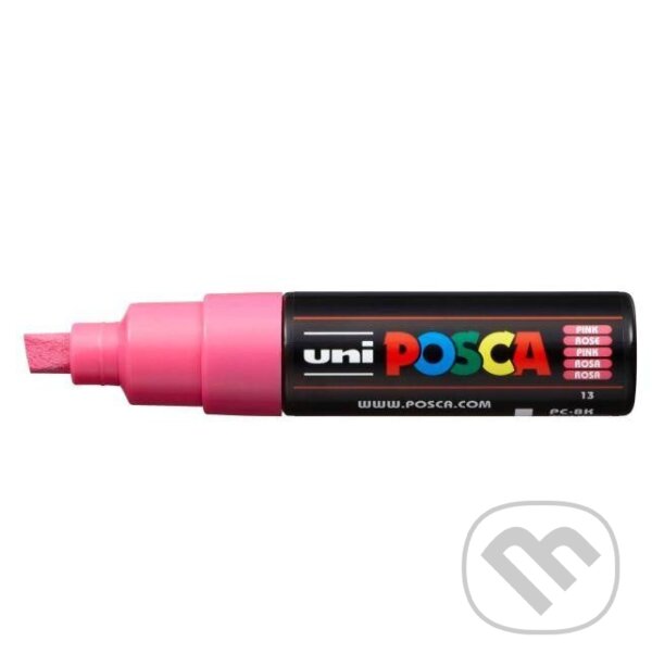 Levně Posca akrylový popisovač PC-8K, 8 mm, růžová (se širokým, seříznutým hrotem)
