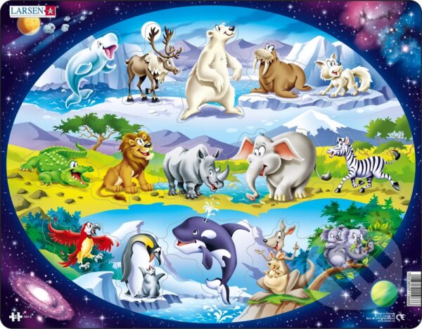 Levně Zvieratá celého sveta (NM6) - puzzle z kategorie Náučné puzzle