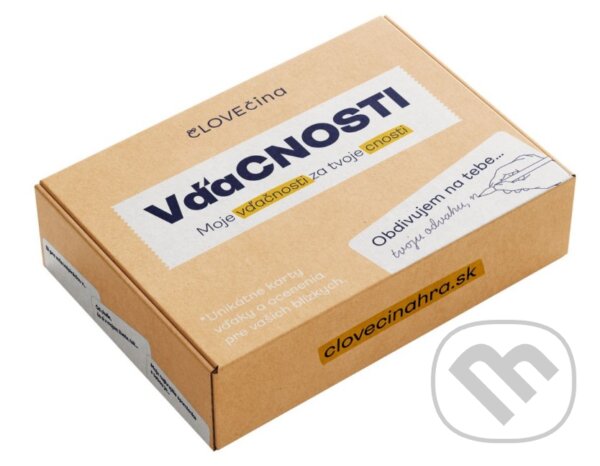 Společenská hra: VďaCNOSTI - moje vďačnosti za tvoje cnosti (čLOVEčina s.r.o)