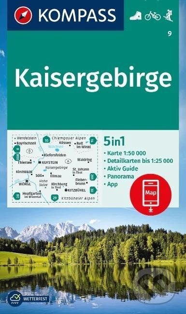 Levně Kaisergebirge 1:50 000 (turistická mapa KOMPASS 9)