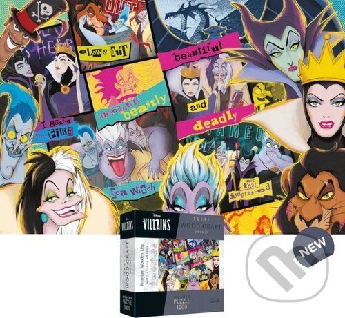 Levně Dřevěné puzzle Disney Setkání záporáků (Wood Craft Origin puzzle) - puzzle z kategorie Ostatné