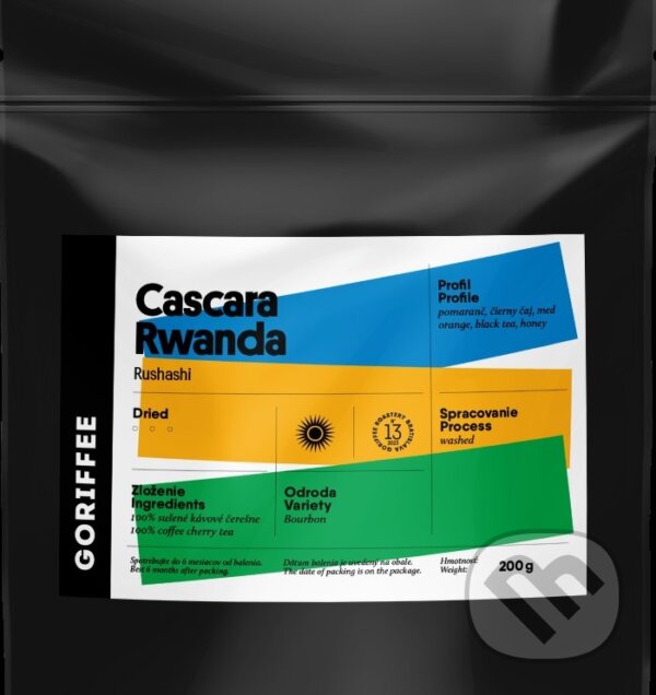 Kávy a čaje: Cascara Rwanda Rushashi (Goriffee). Goriffee, 2023