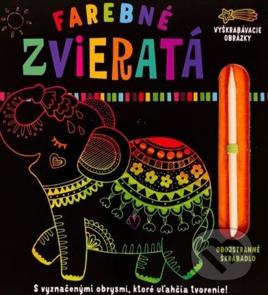 Levně Farebné zvieratá - Vyškrabovacie obrázky - kniha z kategorie Omaľovávanky