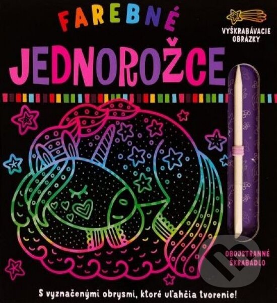 Levně Farebné jednorožce - Vyškrabovacie obrázky - kniha z kategorie Omaľovávanky