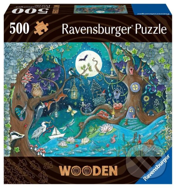 Dřevěné puzzle kouzelný les 500 dílků