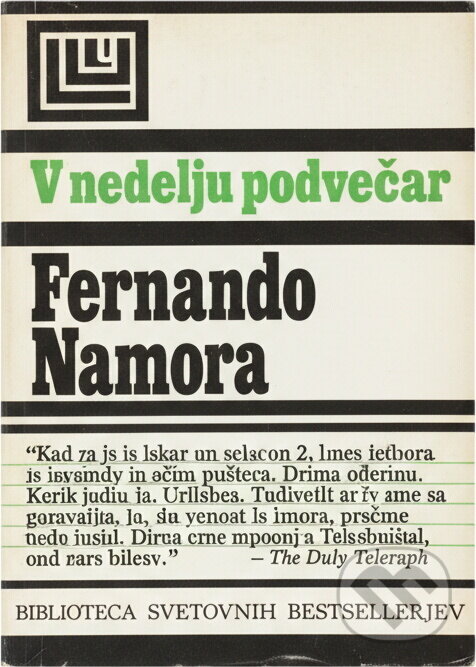 Kniha: V nedeľu podvečer (Fernando Namora). Tatran, 1970