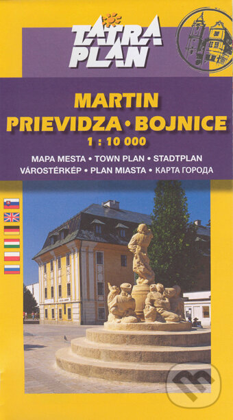Levně Martin, Prievidza, Bojnice 1:10 000 (Mapa mesta)