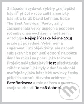 Levně Nejlepší české básně 2015 - Petr Borkovec, Tomáš Gabriel - kniha z kategorie Poézia