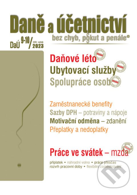 Levně Daně a účetnictví bez chyb, pokut a penále č. 9-10 / 2023 - Daňové milostivé léto