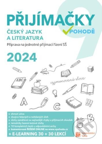 Přijímačky 9 - Český jazyk a literatura + e-learning 2024, Taktik, 2023