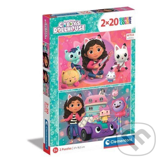 CLEMENTONI Puzzle Gábinin kouzelný domek 2x20 dílků
