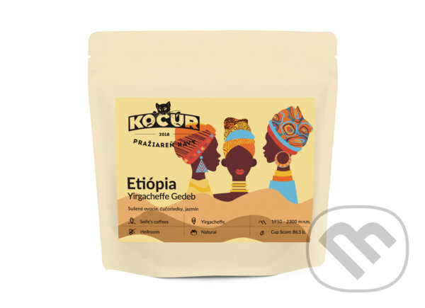 Kávy a čaje: Ethiopia Yirgacheffe Gedeb (Kocúr). Kocúr, 2023