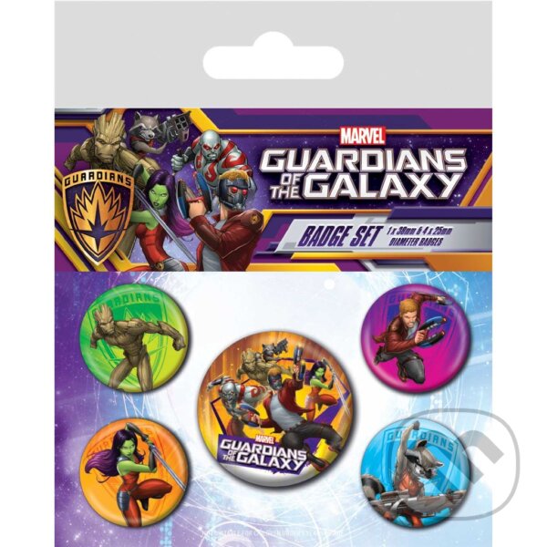 Levně Strážci Galaxie - set odznakov