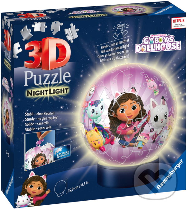Levně 3D - Gabby’s Dollhouse (noční edice) - puzzle z kategorie Svietiace