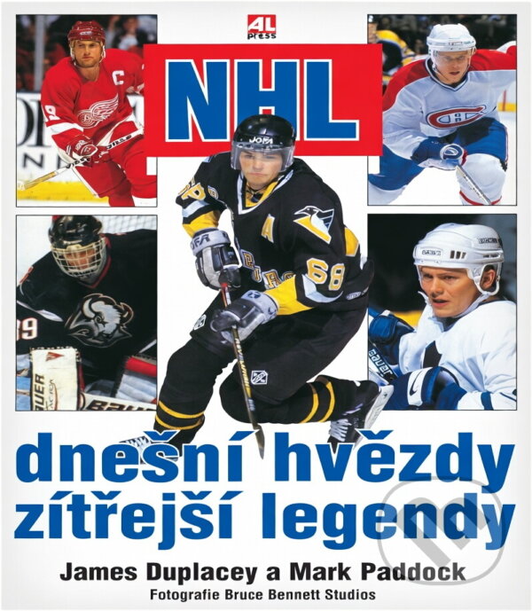Kniha: NHL - dnešní hvězdy, zítřejší legendy (James Duplacey a Mark Paddock). Alpress, 1998