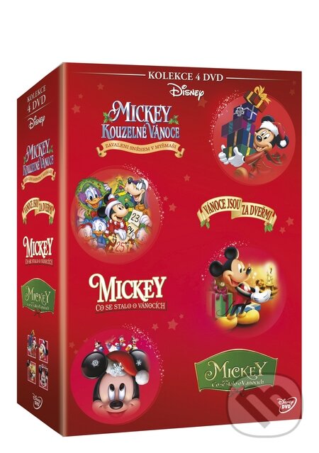 Levně Vánoční Mickey kolekce (4 DVD) - film z kategorie Disney filmy