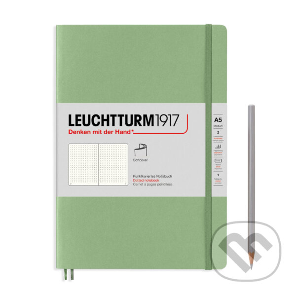 Levně Notebooks Softcover Medium-sage, dotted