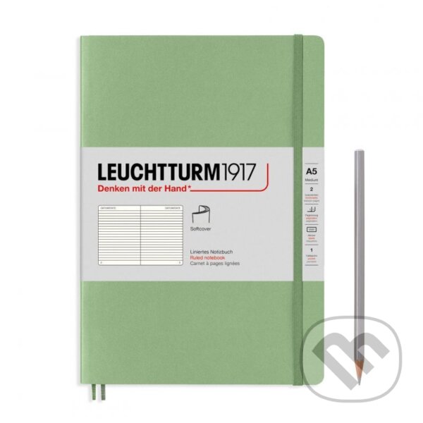 Levně Notebooks Softcover Medium-sage, ruled